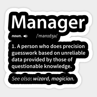 Manager Definition Sticker